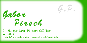 gabor pirsch business card